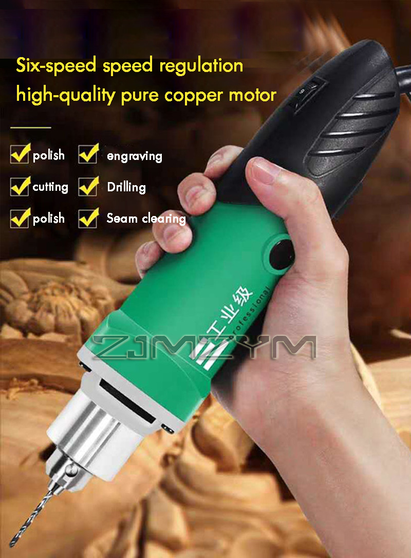 Woodworking Power Tools - 6-stopniowa, regulowana prędkość, mocna grawerka, wiertarka
